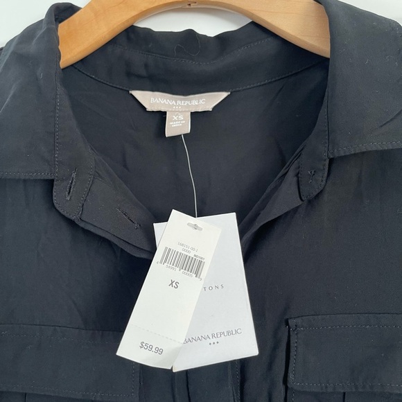 NWT banana Republic black shirt dress - Picture 2 of 6